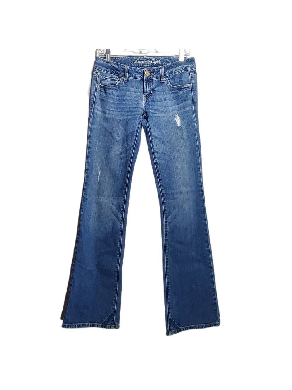 Y2K AMERICAN EAGLE Favorite Boyfriend VINTAGE Distressed Low-Rise Jeans Size 2 L